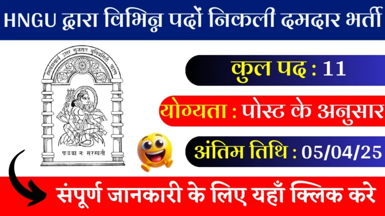 HNGU Recruitment 2025