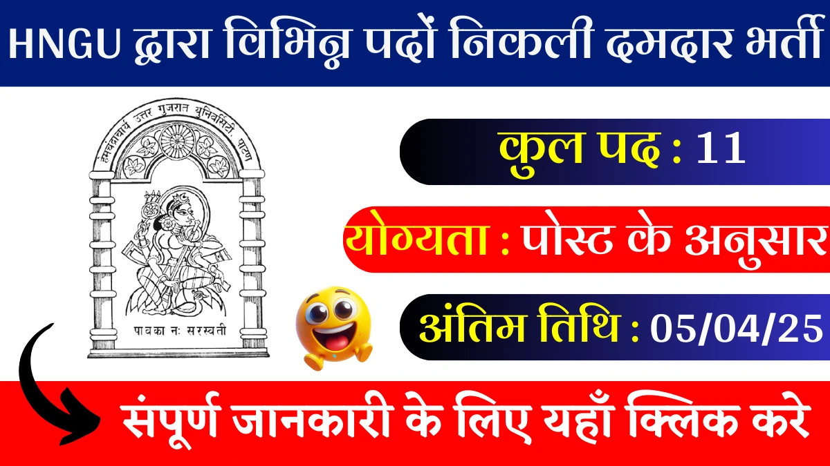 HNGU Recruitment 2025